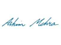 Portfolio Manager Ashim Mehra signature