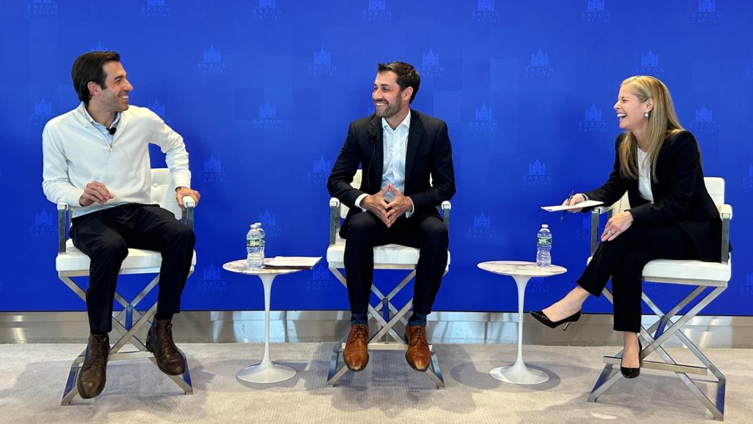 Baron Capital Co-Presidents David and Michael Baron with Rachel Stern