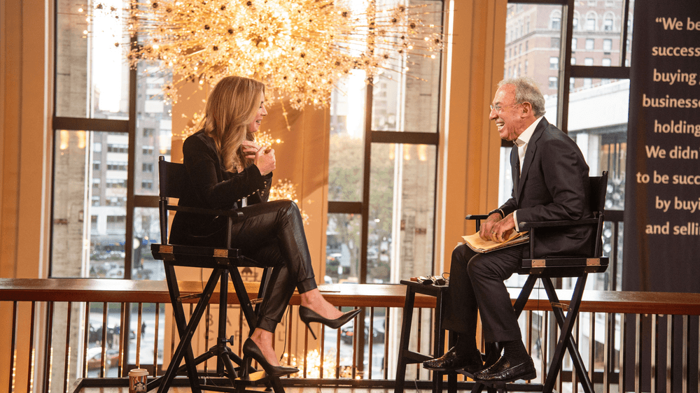 CNBC Squawk Box host Becky Quick and Ron Baron at the 2024 Baron Investment Conference