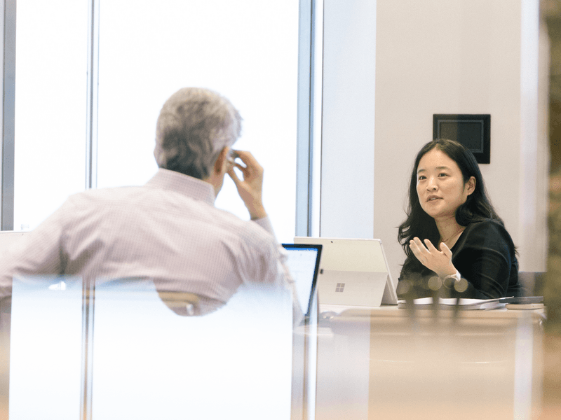 Neal Kaufman and Wendy Lin discussing research and investments.